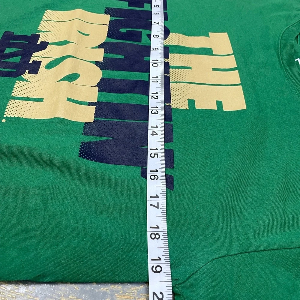 Notre Dame Fighting Irish Vintage NCAA Shirt ND Medium Green Gold Navy - Picture 5 of 7